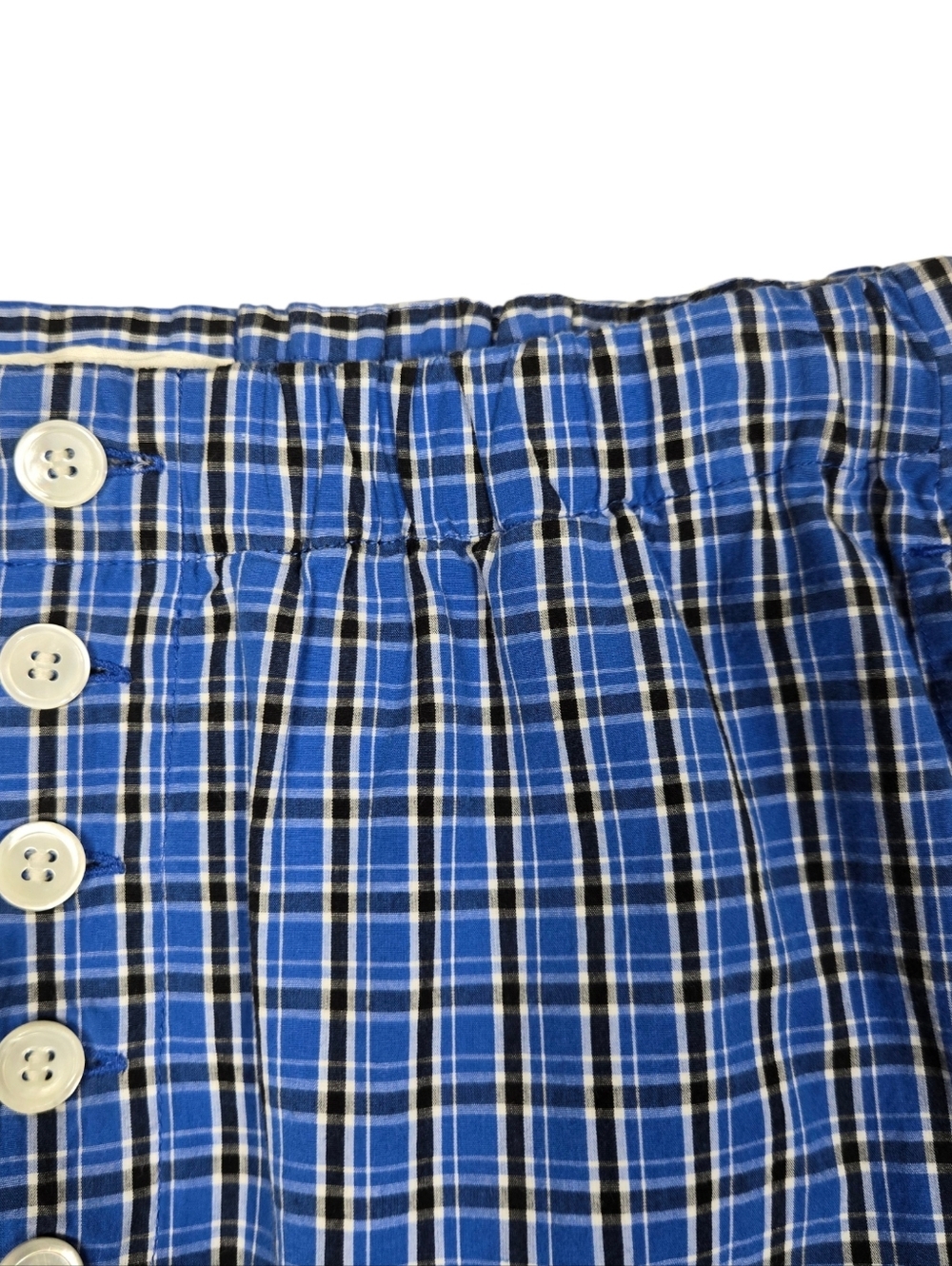 Doen Morgan Pant Size XXS 100% Organic Cotton Pockets Blue Cassis Check - Picture 7 of 14